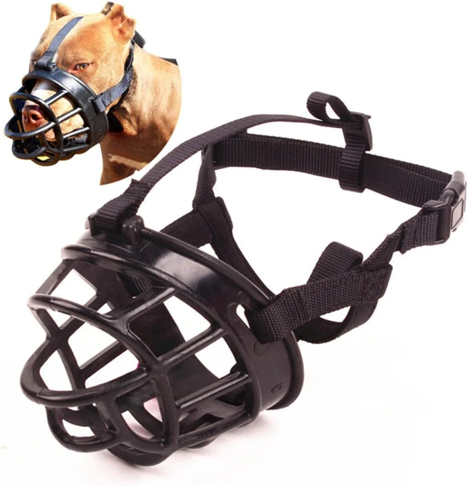 Crafted Basket Dog Muzzles-Soft Adjustable Breathable Mask Anti Biting Chewing Barking Training Dog Muzzle for Small Medium Large Dogs Black 4 Snout 9-13 Fashionable