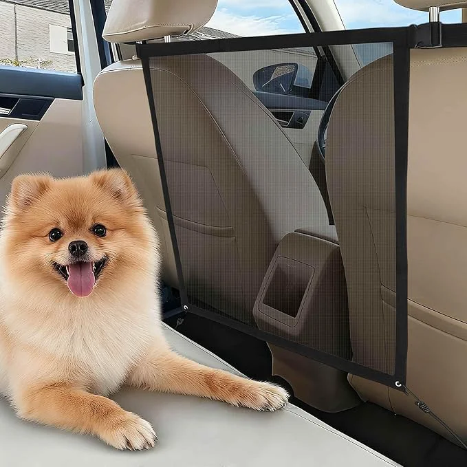 Certified Dog Car Net Barrier Secure Pet Travel Accessory Breathable Dog Car Barrier Ensures Safety During Rides BlackAbout ThisOverview Premium Material
