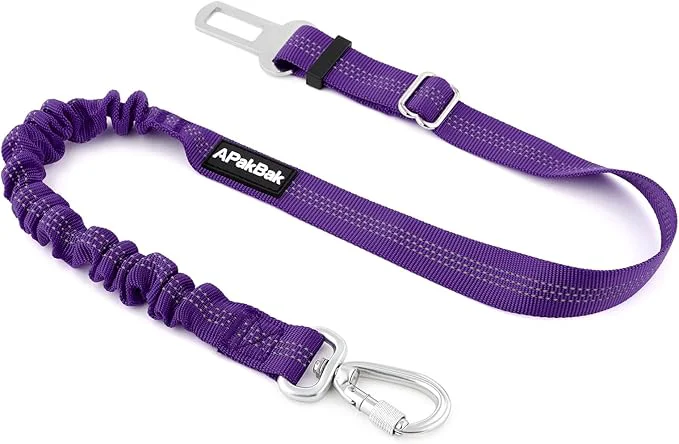 Smooth Dog Seat Belt for Car Adjustable Dog Car Harness Seatbelt for Small Medium Large Dogs Heavy Duty Travel Safety Restraint with Locking Aluminum Hook Reflective Nylon Strap PurpleAbout ThisOverview First-Class