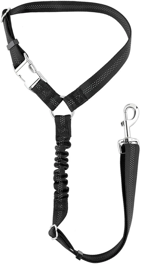 Outstanding Plutus Pet Dog Seat Belt for Car Headrest Reflective and Adjustable Restraint with Elastic Bungee for Safety Vehicle Seatbelt Harness for Small Medium Large Dogs and CatsAbout ThisOverview Recyclable