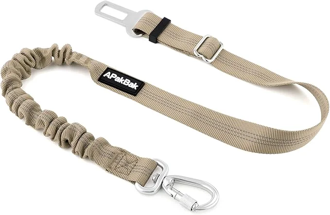 Healthy Dog Seat Belt for Car Adjustable Dog Car Harness Seatbelt for Small Medium Large Dogs Heavy Duty Travel Safety Restraint with Locking Aluminum Hook Reflective Nylon Strap BeigeAbout ThisOverview High-End