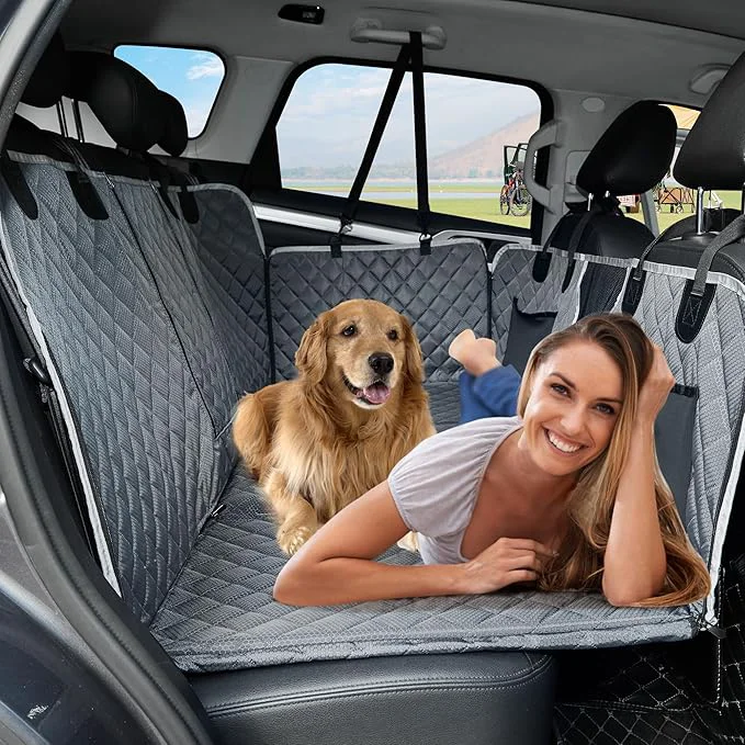Efficient Back Seat Extender for Dog Waterproof Hard Bottom Dog Car Seat Cover for Back Seat Protector Foldable Camping Pet Hammock Bed Easy Clean Travelling Accessories Car SUV Truck Gray About ThisOverview Quality