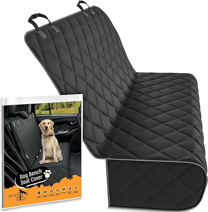 Superior Active Pets Black Car Rear Seat Cover for Dogs Durable Waterproof Scratch Resistant Vehicle Backseat Protector Nonslip Dog Accessory Pet Protection for Back Seats Machine WashableAbout ThisOverview Trendy