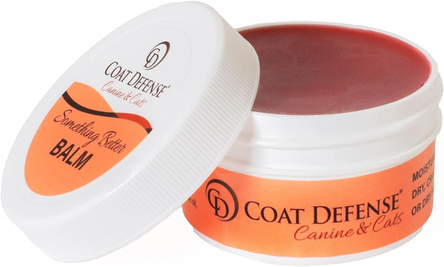 Fine COAT DEFENSE Something Better Balm Made in USA Nose Paw Balm Lick Safe Healing and Deeply Moisturizing Paw Soother for Dogs Dog Skin Soother 1.5 OZ High-Quality