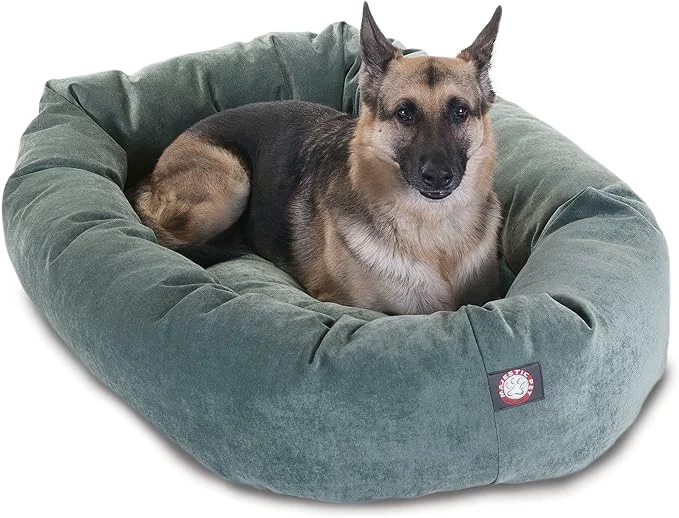 Contemporary Majestic Pet Villa 52 Inch Shredded Memory Foam Dog Bed for X-Large Sized Dog 52x35x11 Inch–Orthopedic Pet Bed with Removable Washable Cover-Washable X-Large Puppy Mat with Head Support-AzureAbout ThisOverview Efficient