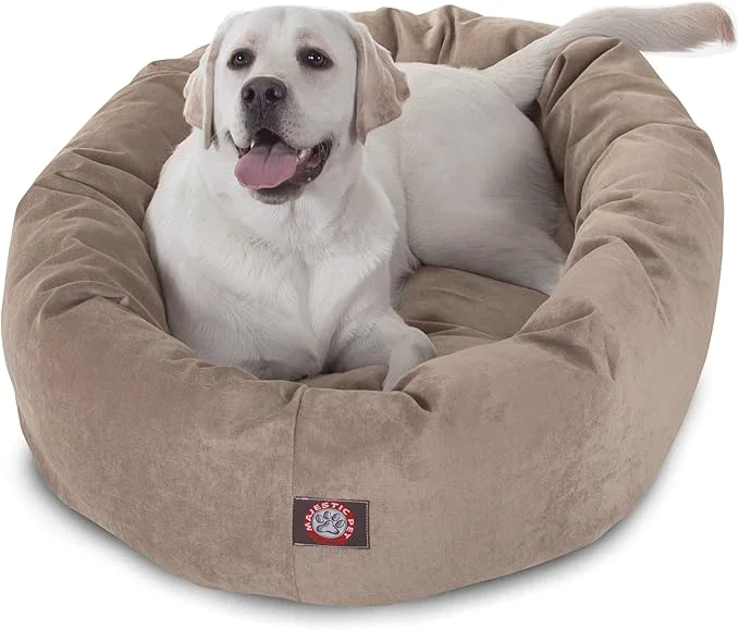 Convenient Majestic Pet Villa 40 Inch Shredded Memory Foam Dog Bed for Large Sized Dog 40x29x9 Inch–Orthopedic Pet Bed with Removable Washable Cover-Washable Large Puppy Mat with Head Support-PearlAbout ThisOverview Optimized