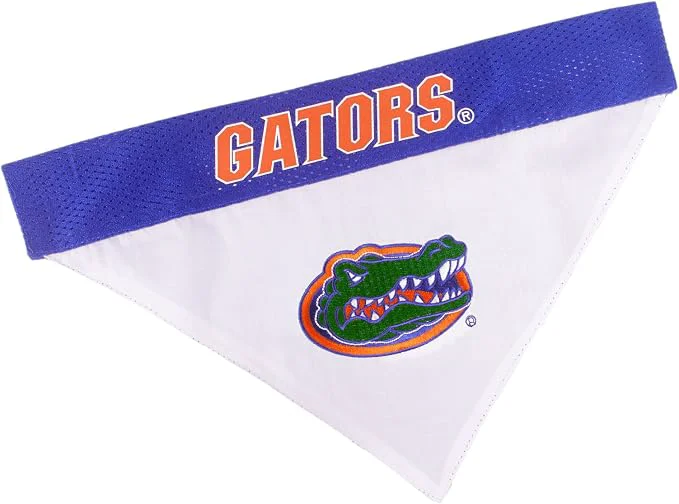 Versatile Pets First Collegiate Pet Accessories Reversible Bandana Florida Gators Natural