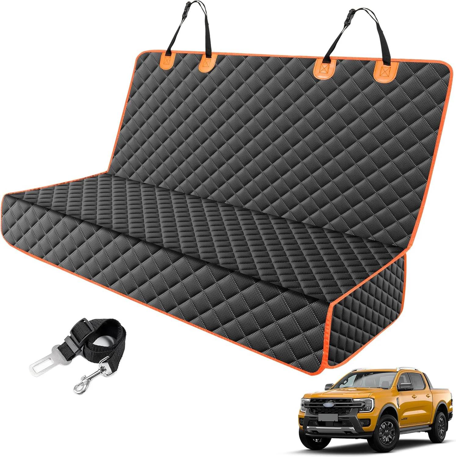 Effective MIXJOY Truck Back Seat Cover for Dogs Waterproof Pet Seat Covers for Trucks Dog Cover for Truck Back Seat Nonslip Pet Bench Seat Cover for Ford F150 F250 F350 Chevrolet Silverado GMC Ram Responsible