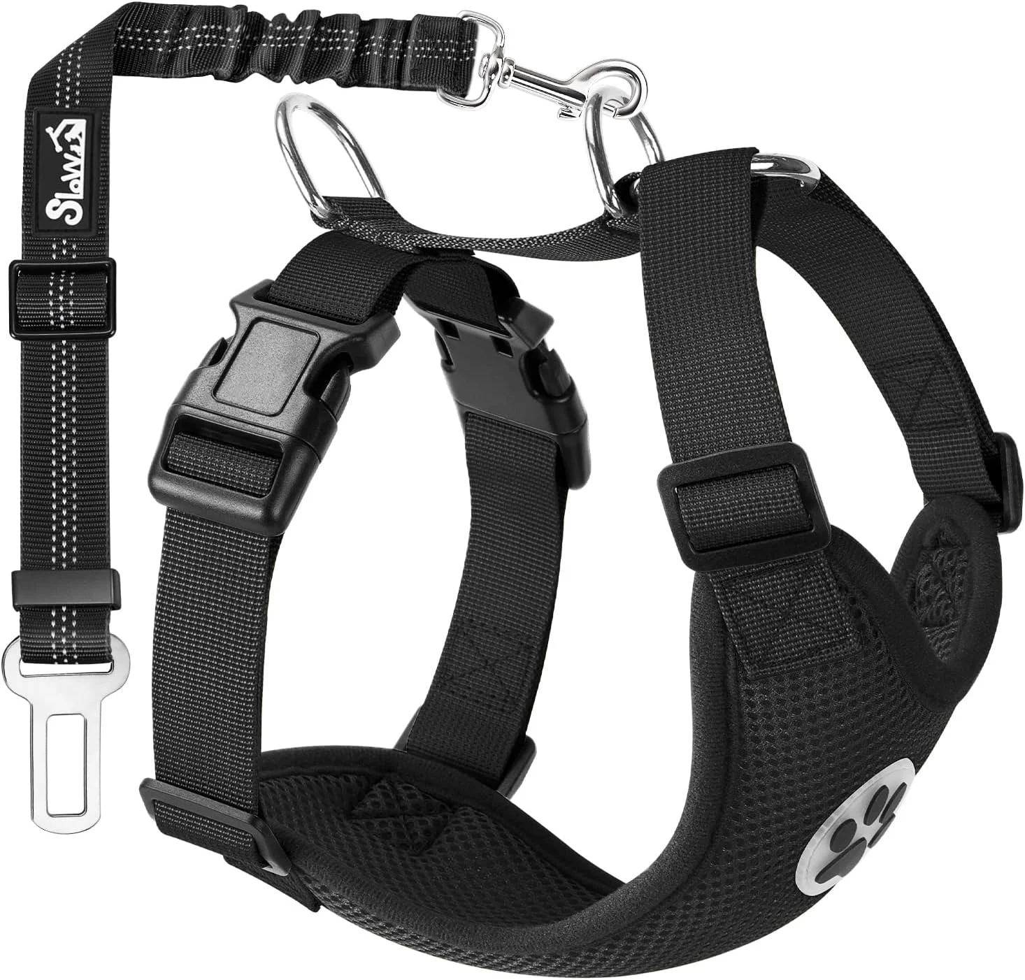 Innovative Lukovee Dog Seat Belt for Car Adjustable Dog Car Harness for Large Medium Small Dogs Soft Padded Breathable Mesh Dog Seatbelt with Car Vehicle Connector Strap Black X-Small Specialty
