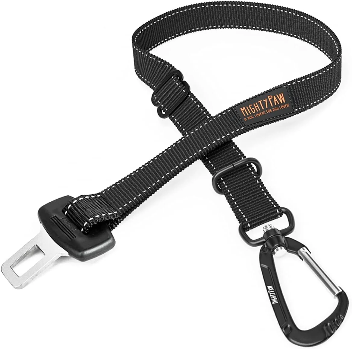Healthy Mighty Paw Dog Seat Belt for Car - Safe Distraction Driving Heavy-Duty Design with Aviation Grade Aluminum Carabiner Adjustable Dog Seatbelt Harness for Small Medium and Large Pets Carefully Designed
