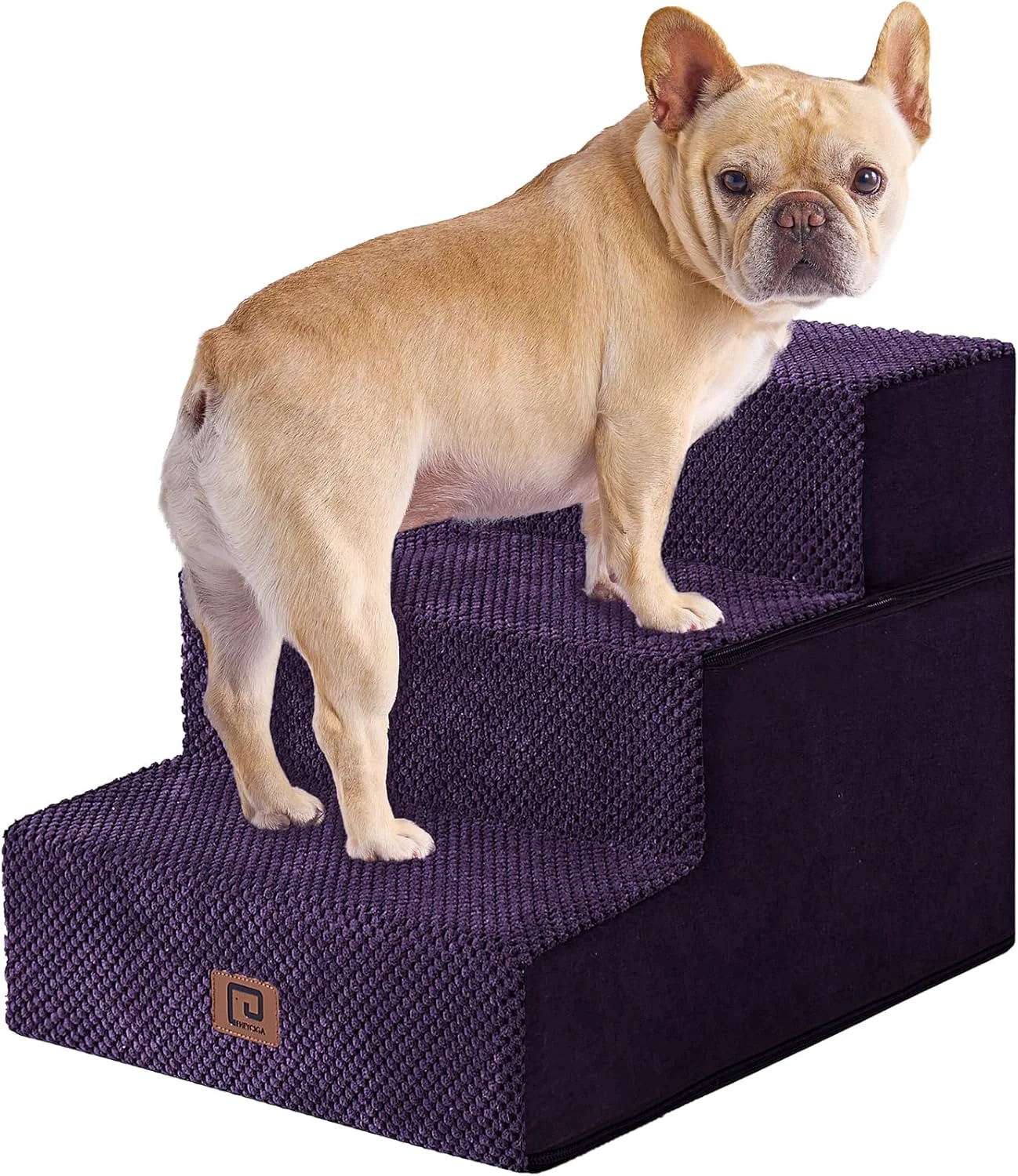 Trusted EHEYCIGA Dog Stairs for Small Dogs 13.5 H 3-Step Dog Steps for Couch Sofa and Chair Pet Steps for Medium Cats Non-Slip Balanced Pet Ramp Indoor Purple Secure
