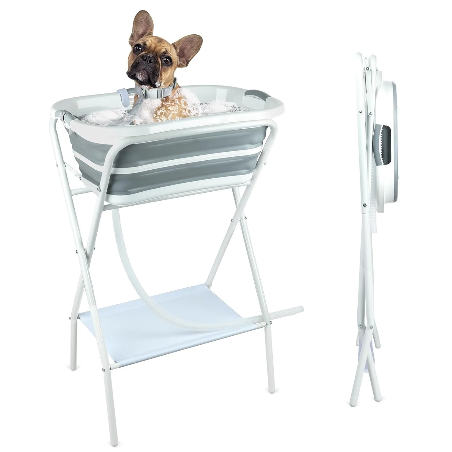Environmentally Friendly BWOGUE 2 in 1 Portable Dog Bath Tub d Collapsible Dog Bathtub Washing Station with Drainage Hole for Bathing Shower and Grooming Pet Tub for Puppy Small Medium Dogs Indoor and Outdoor Prestigious