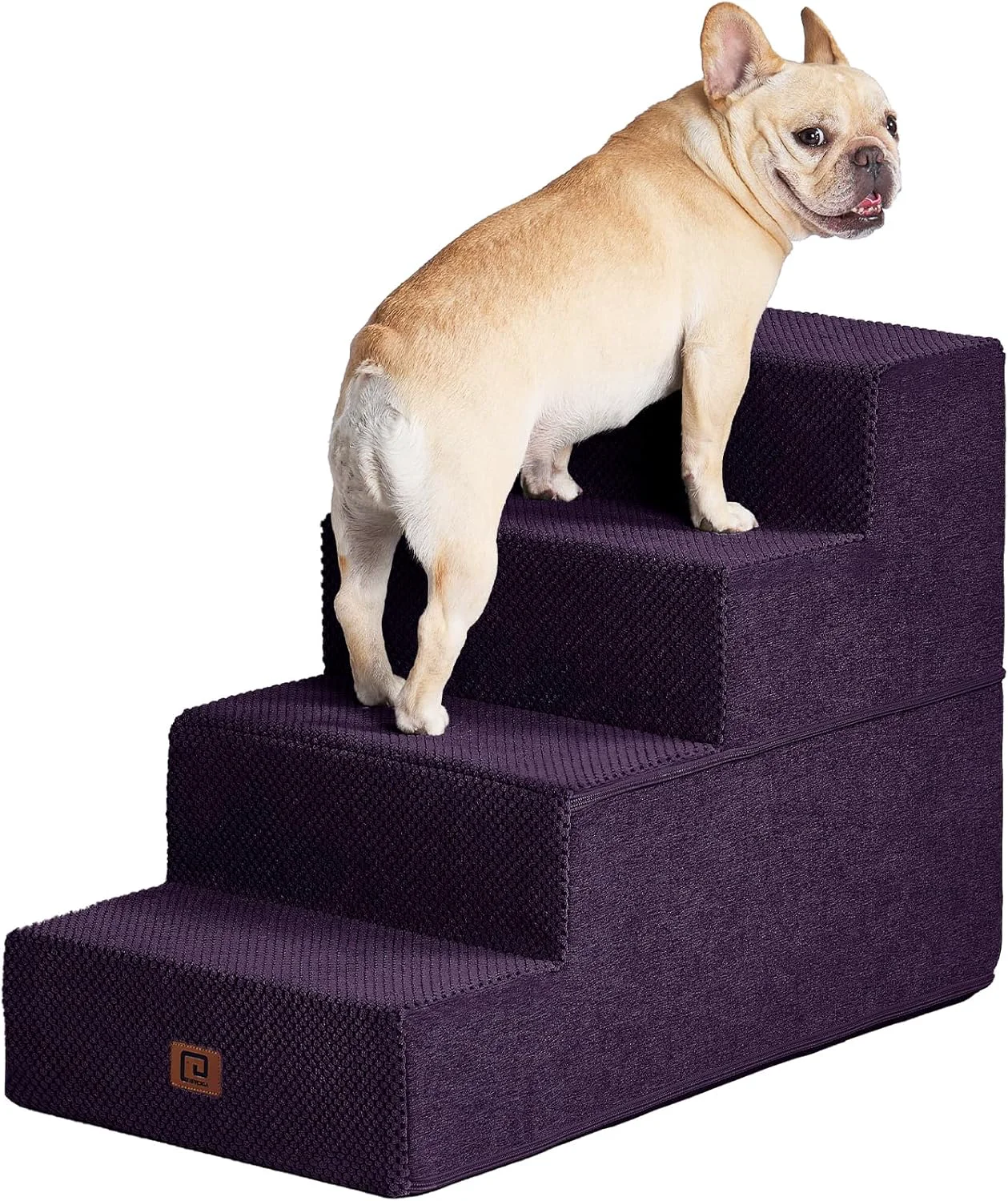 Advanced EHEYCIGA Dog Stairs for Bed 20 H 4-Step Extra Wide Dog Steps for High Bed Pet Steps for Small Dogs and Cats Non-Slip Balanced Pet Ramp Indoor Purple Fast