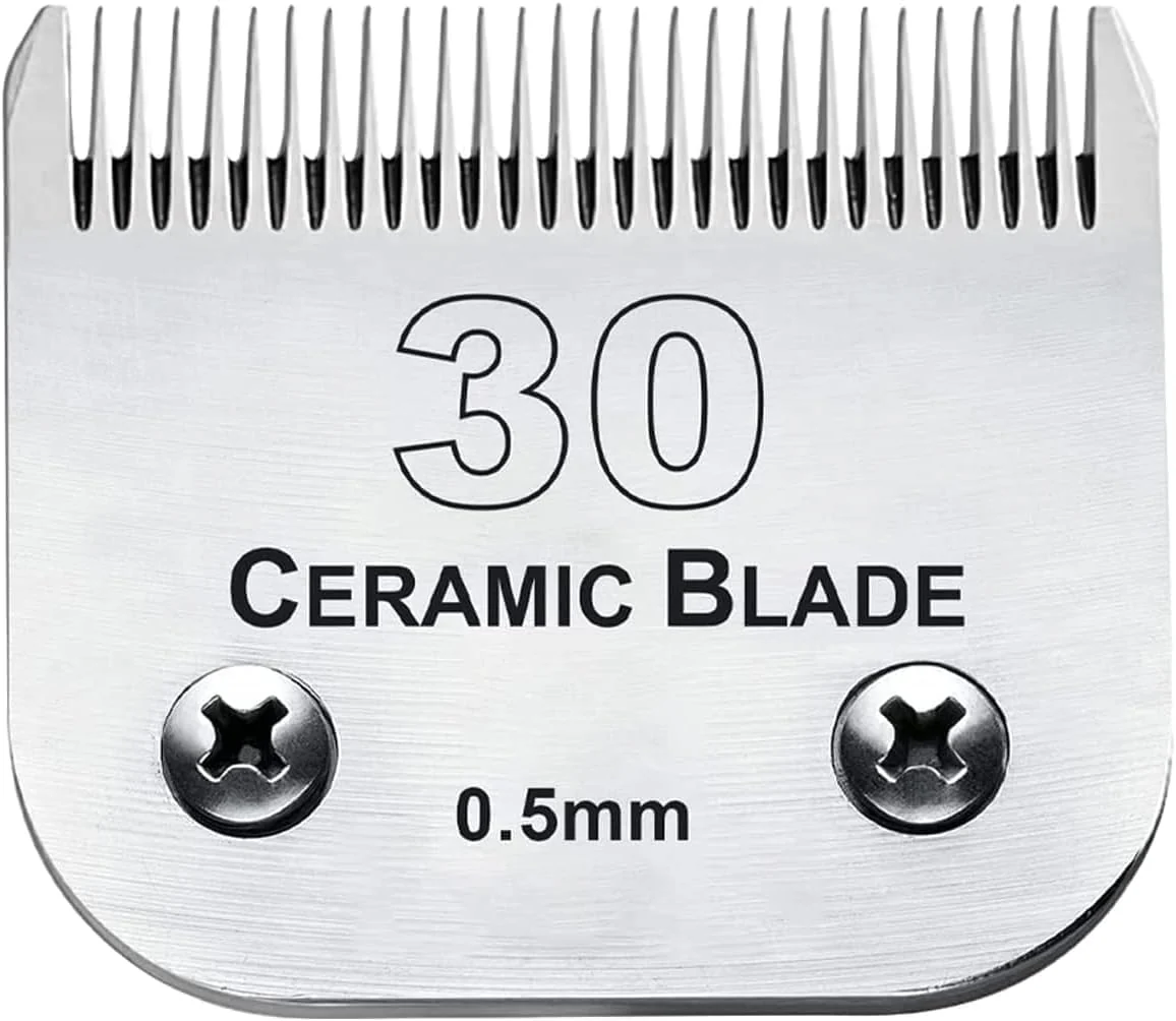 Detailed 30 Blade Dog Grooming Clipper Blades Compatible with Andis Wahl Oster Dog Clippers Detachable Ceramic Blade Stainless Steel Blade Size-30 1 50-Inch Cut Length 64260 Refined