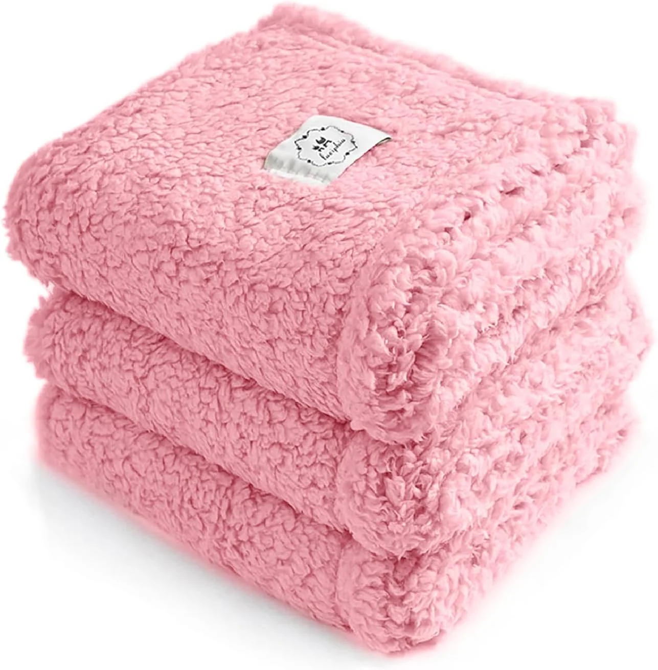 Fashionable Luciphia 1 Pack 3 Calming Dog Blanket Fluffy Premium Fleece Pet Blankets Soft Sherpa Throw for Dogs Puppy Cat Pink Medium 30 x20 Durable