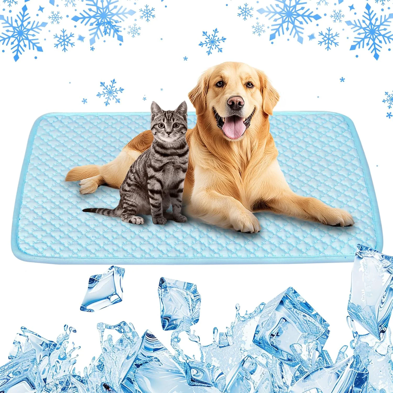 Modern Pet Cooling Mat for Dogs Cats - Washable Dog Cooling Mat Portable Pet Cool Pads Blanket for Indoor Outdoor Car Seats Quality