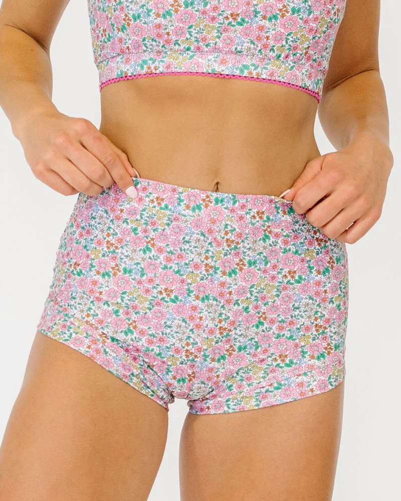 Optimized Whimsy Floral Retro Boy Short Safe