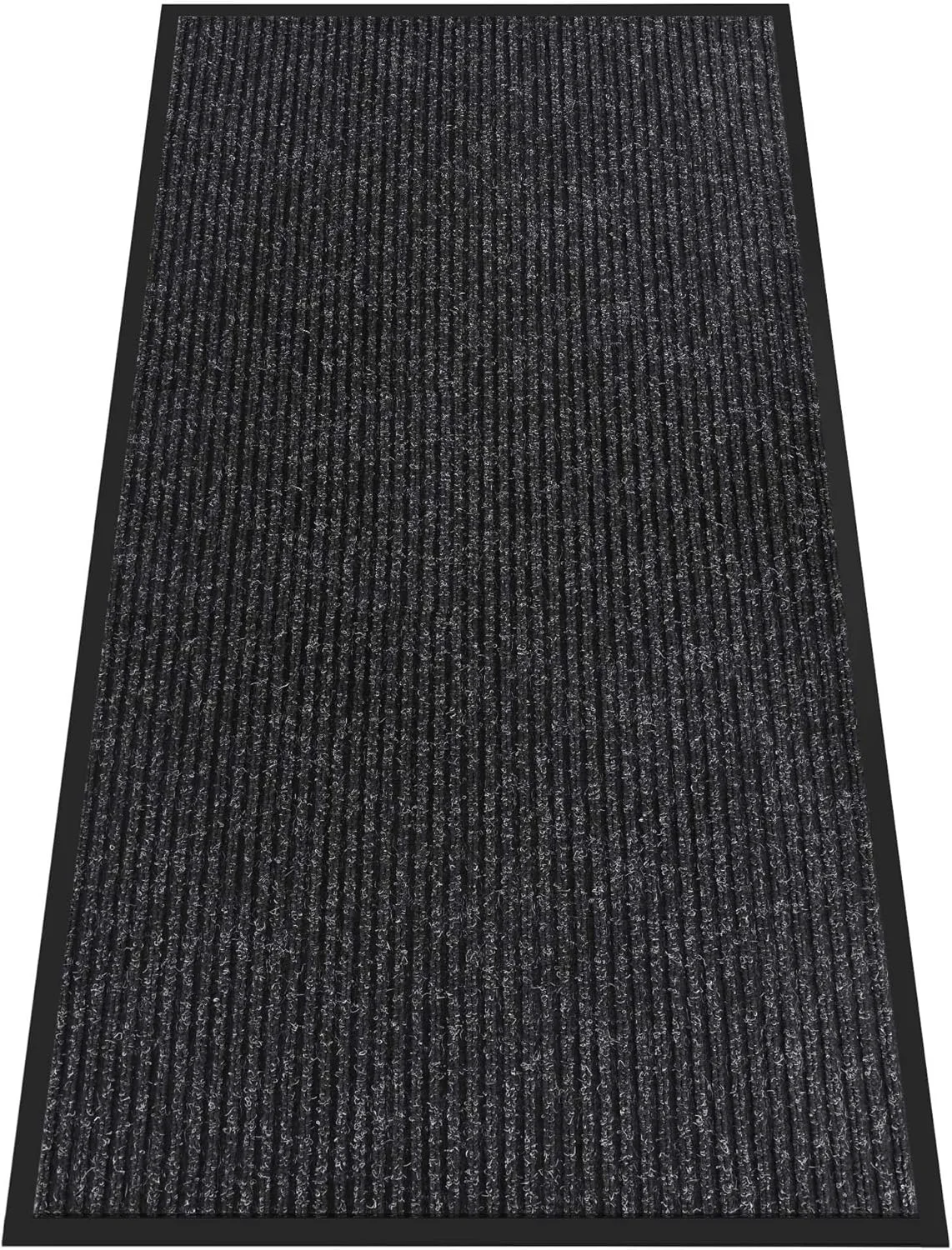 Dependable Indoor Outdoor Door Mat 4' x 2' Doormat for Entryway Rubber Backing Non Slip Front Door Mat Outside Entrance Super Absorbent Commercial Floor Mat for Home Office Black Contemporary