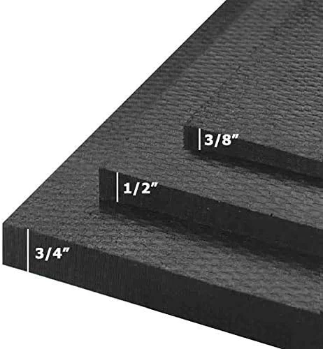 Functional American Floor Mats - Heavy Duty Horse Mats - Slip Resistant Durable - Black - 14 x 14 Square Tiles - 49 Tiles Total - 0.375 Thick Eco-Friendly