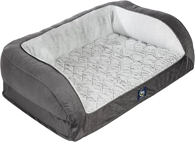 Sophisticated Serta Orthopedic Quilted Couch Dog Bed Smooth