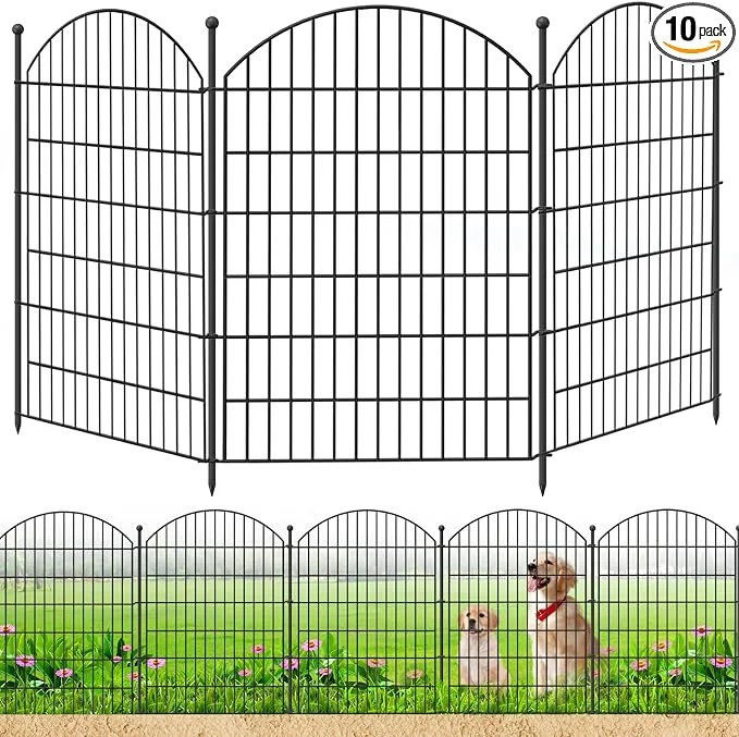 Contemporary Decorative Garden Fence 40in x24ft 10 Pack No Dig Fence Animal Barrier Luxury