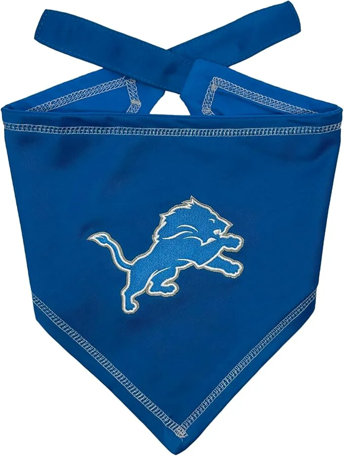 Refined Pets First NFL Detroit Lions TIE Bandana Small Medium. Dog Bandana Scarf Bib Practical