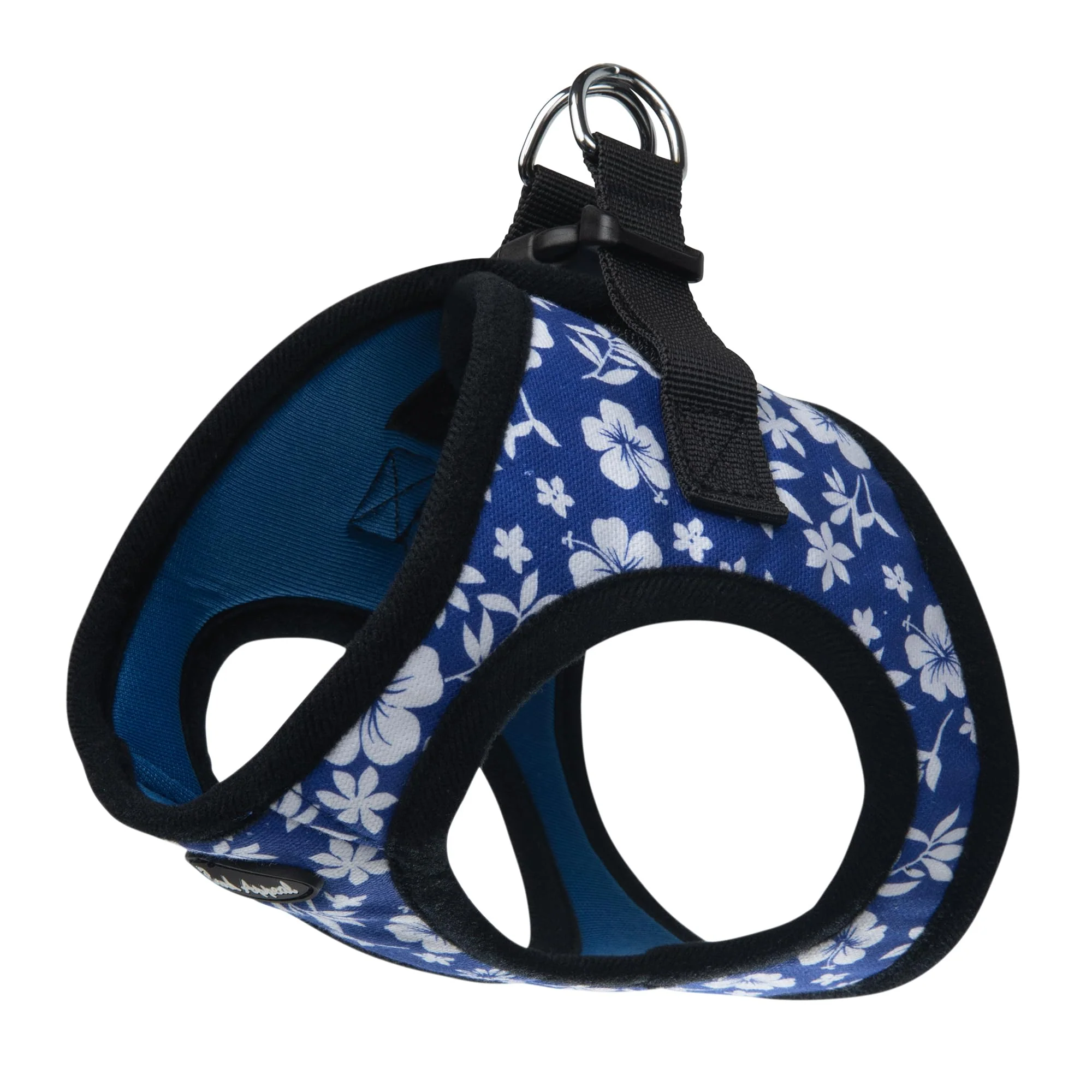Optimized Bark Appeal Blue Hibiscus Step-In Harness XS – Soft Vest Anti-Choke Adjustable Secure Flexible