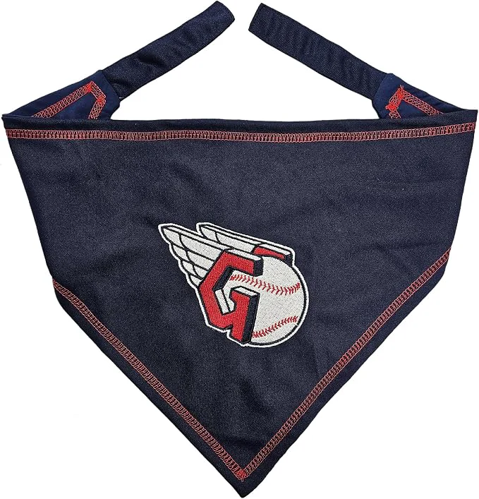 Contemporary Pets First MLB Cleveland Guardians TIE Bandana Large X-Large. Dog Bandana Healthy