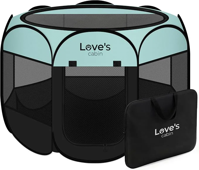 Comfortable Love's cabin Pet Puppy Dog Playpen Small Dog Tent Crates Cage Indoor Outdoor Solid