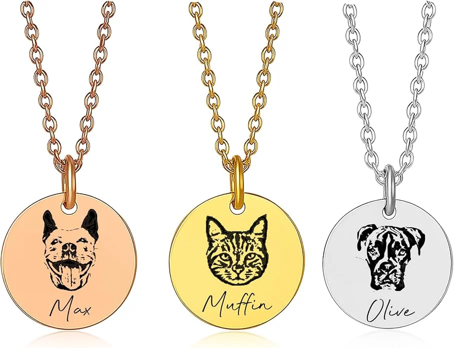 Innovative Custom Pet Portrait Necklace Elegant