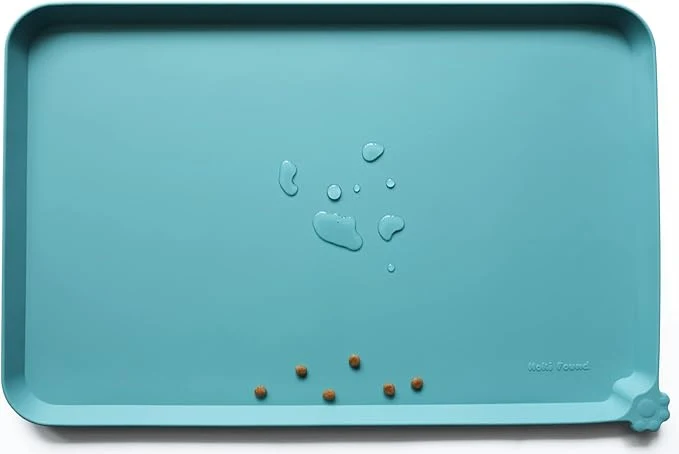 Dependable Hoki Found X-Large Silicone Non Slip Pet Feeding Mats - Waterproof Dog Cat Food Mats - GlacierAbout ThisOverview High-Performance