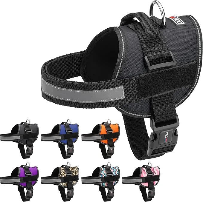 Verified Dogline Dog Harness Reflective No-Pull Adjustable Vest with Handle for Walking Training Breathable No - Choke Harness for Small Medium or Large Dogs Room for Patches Girth 27 to 34 in BlackAbout ThisOverview Dependable
