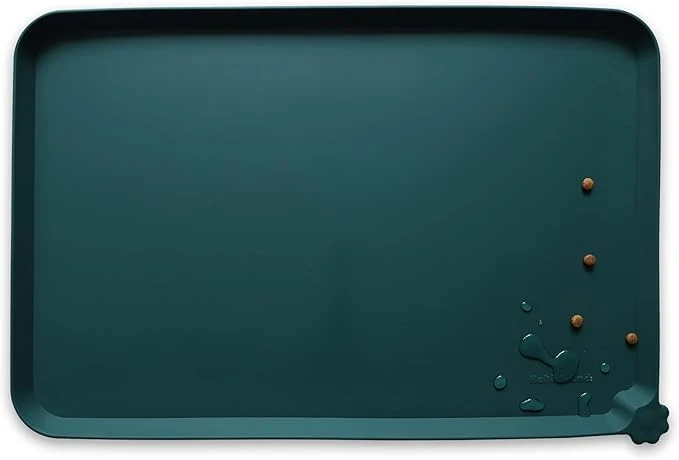 Trendy Hoki Found X-Large Silicone Non Slip Pet Food Mats - Tray for Dogs Cats - Waterproof Feeding Mat - Dark CedarAbout ThisOverview Crafted