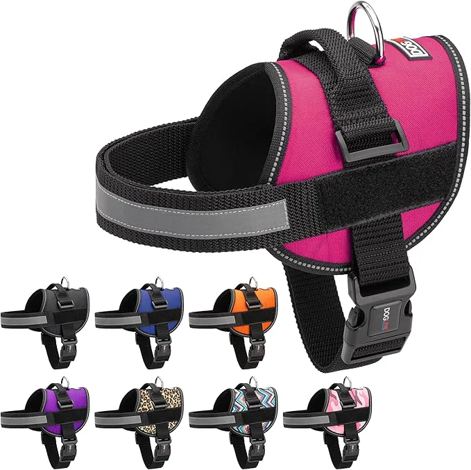 Effective Dogline Dog Harness Reflective No-Pull Adjustable Vest with Handle Breathable No-Choke Harness for Small Medium or Large Dogs Room for Patches Girth 18 to 24 in PinkAbout ThisOverview Excellent