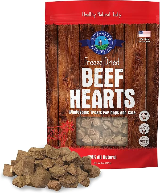 Quality Shepherd Boy Farms ze Dried Dog and Cat Treats Beef Heart All Natural Single Ingredient ze-Dried Dog Treat Snacks Made in USA High Protein Essential Nutrition of Raw Food 8ozAbout This Crafted