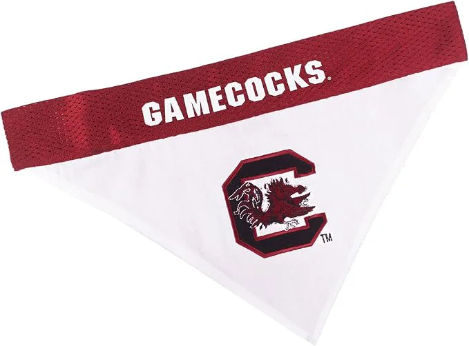 Versatile Pets First Collegiate Pet Accessories Reversible Bandana South Carolina Crafted