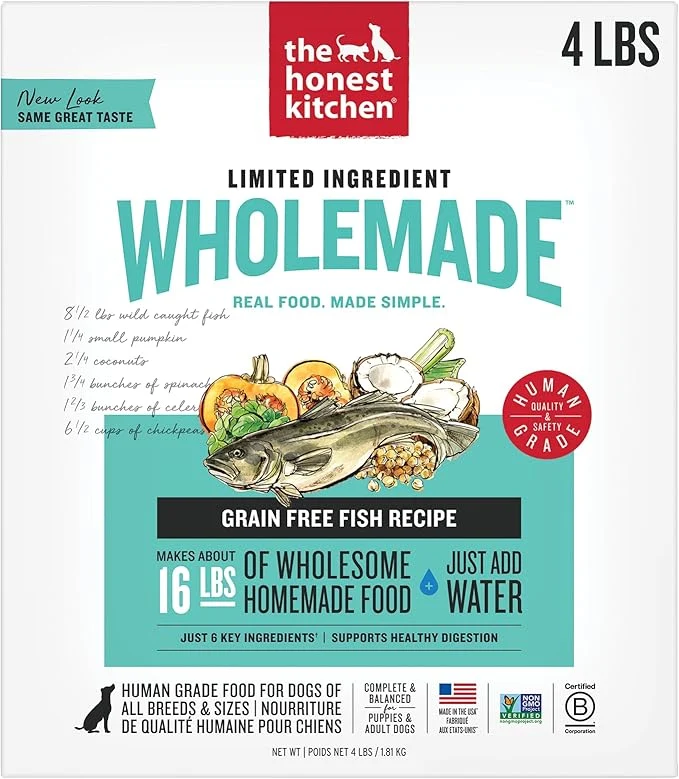 Stylish The Honest Kitchen Human Grade Wholemade™ Limited Ingredient Dehydrated Grain Fish Dog Food 4lbAbout This Powerful