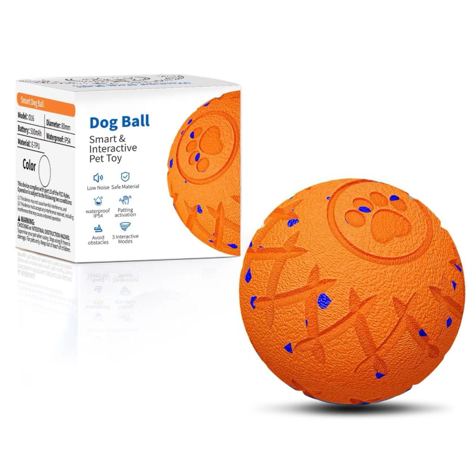 Easy-to-Use XINGZUAN Interactive Dog Ball — Silent Foam IP54 Waterproof Moving Bouncing Rotating Medium Dogs Lightweight