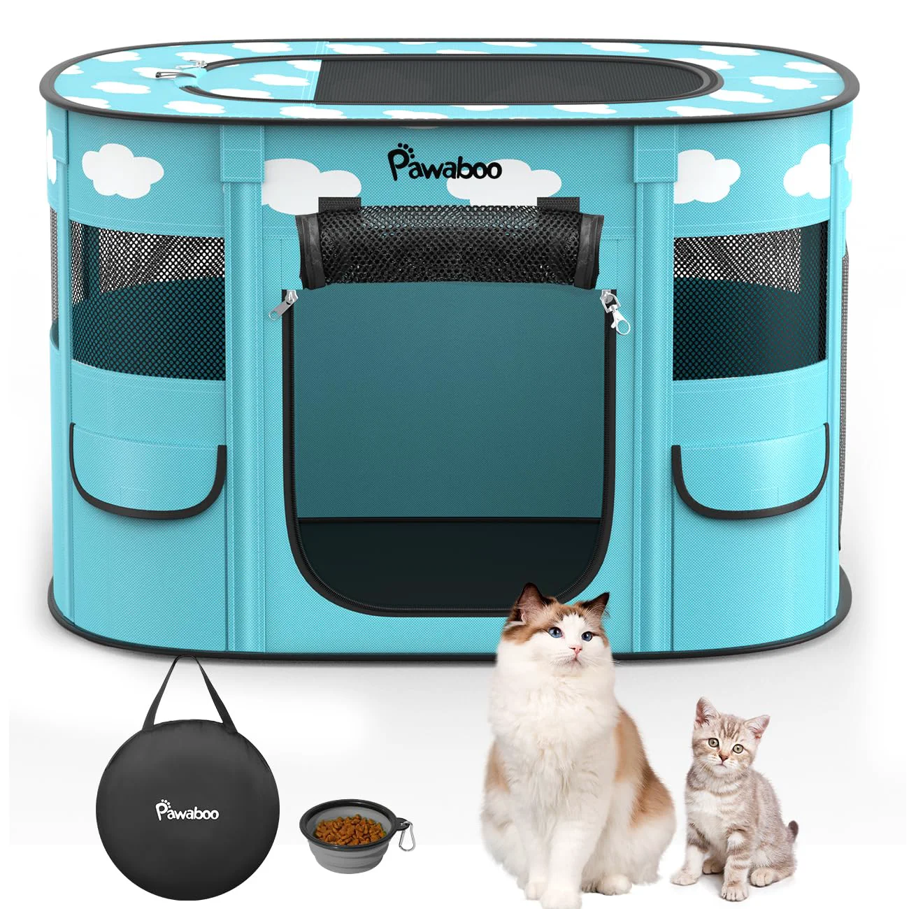 Easy-to-Use Pawaboo Dog Playpen - Portable 600D Oxford Tent for Medium Large Dogs Innovative