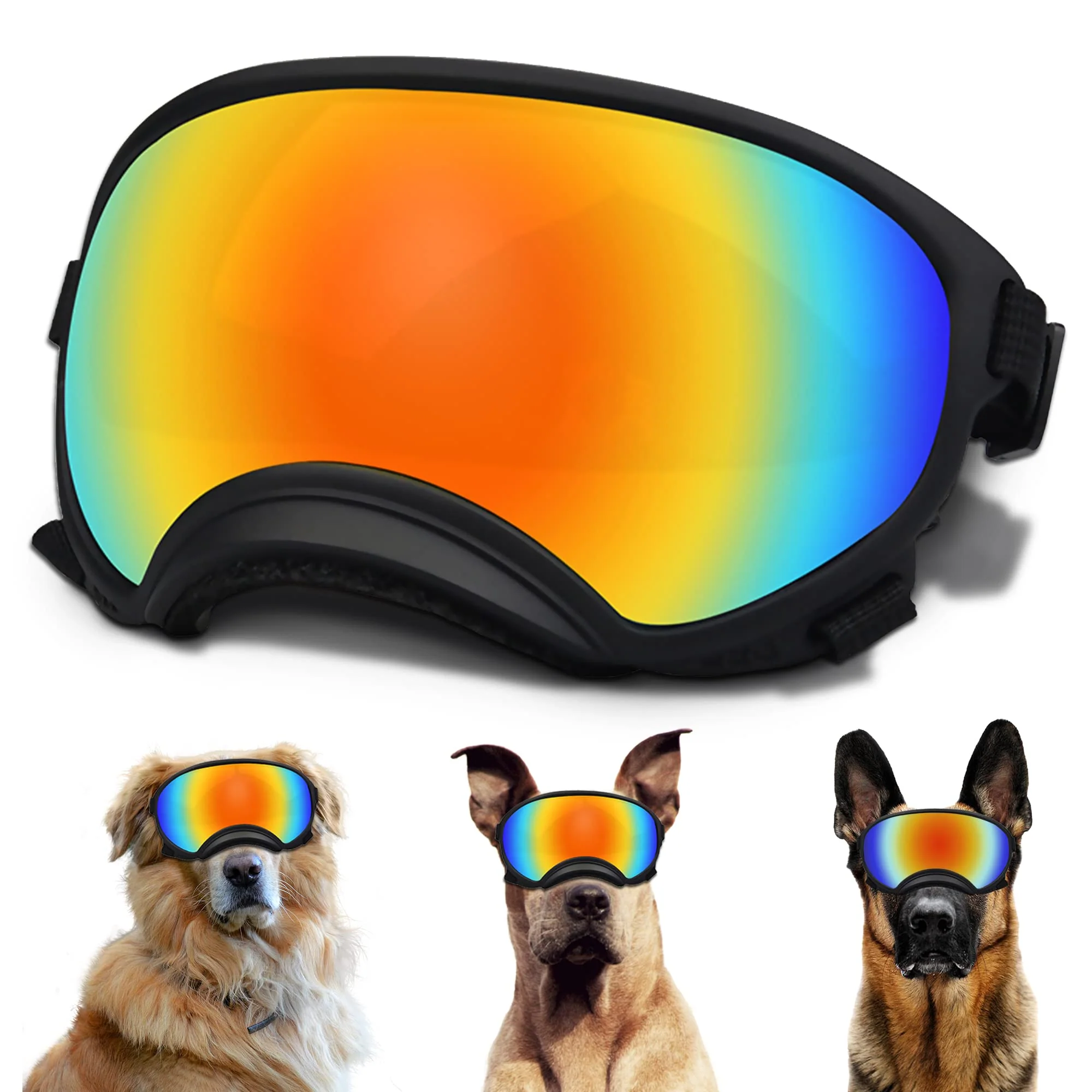 Sophisticated NICERINC PET Large Dog Sunglasses Adjustable Strap UV Protection High-End