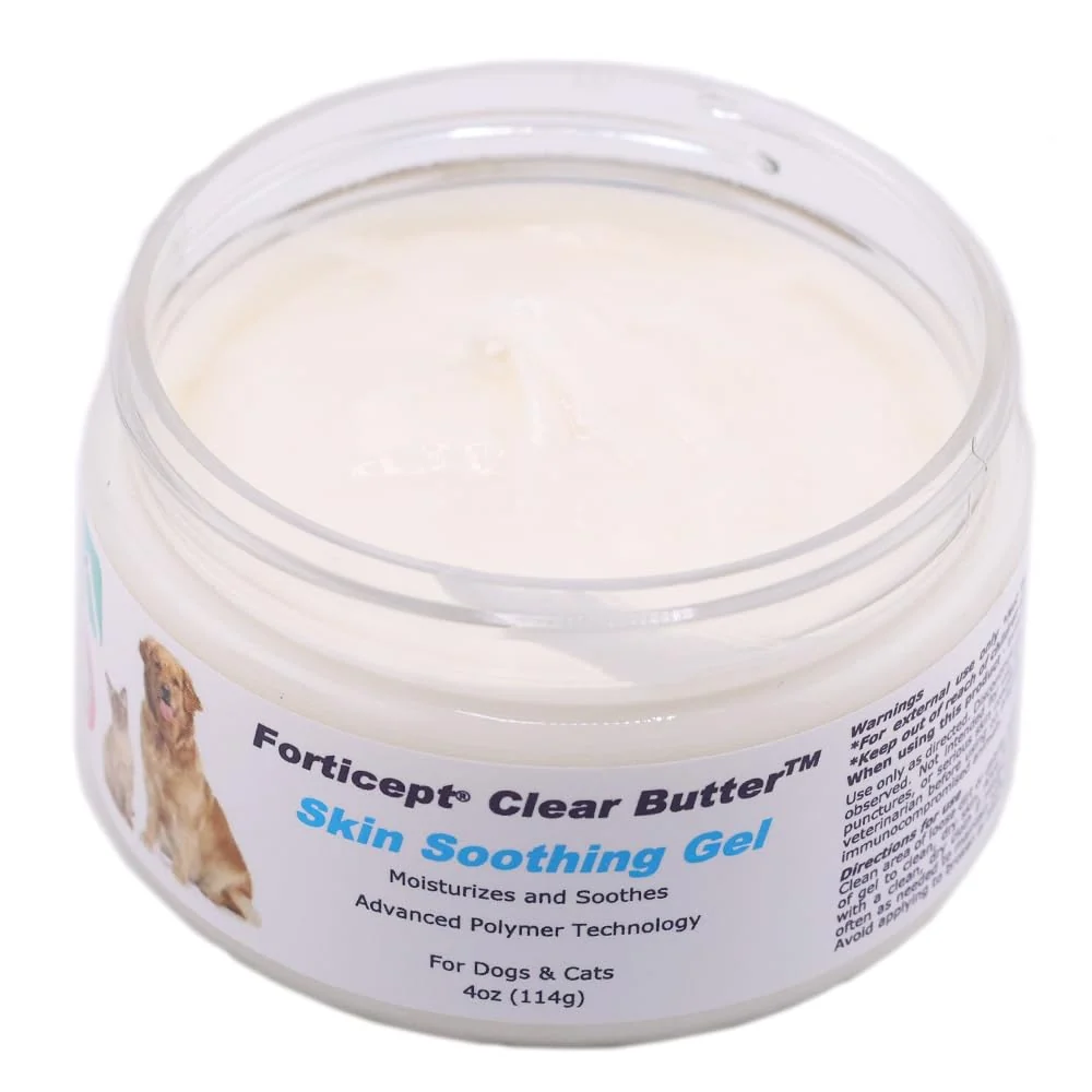 Effective Forticept Clear Butter Hydro Gel for Dog Hot Spots – Wound Care Skin Support Elite