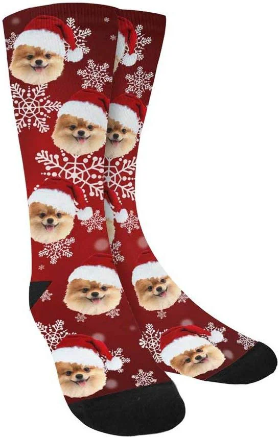 Smart Custom Face Socks Personalized Dog Lover Pet Photo Picture on Socks Unisex Eco-Friendly