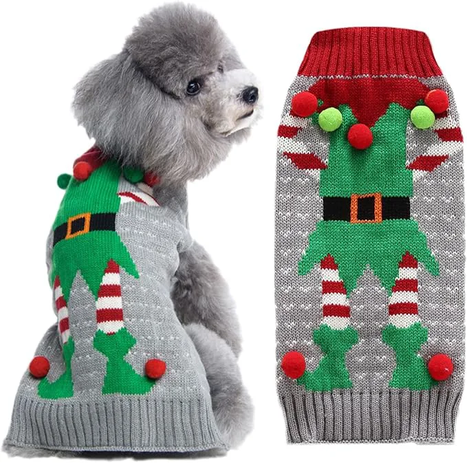 Flexible Dog Cat Ugly Christmas Sweater Boy Girl Xmas Pet Clothes Holiday Puppy Costume Expertly Made