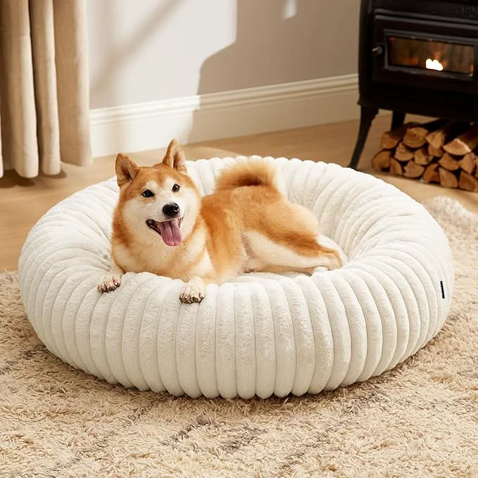 Selected Bedsure ComfyFleece™ Donut Large Dog Bed Soft