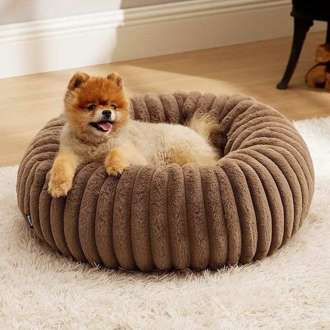 Clean Bedsure ComfyFleece™ Donut Small Dog Bed Reusable