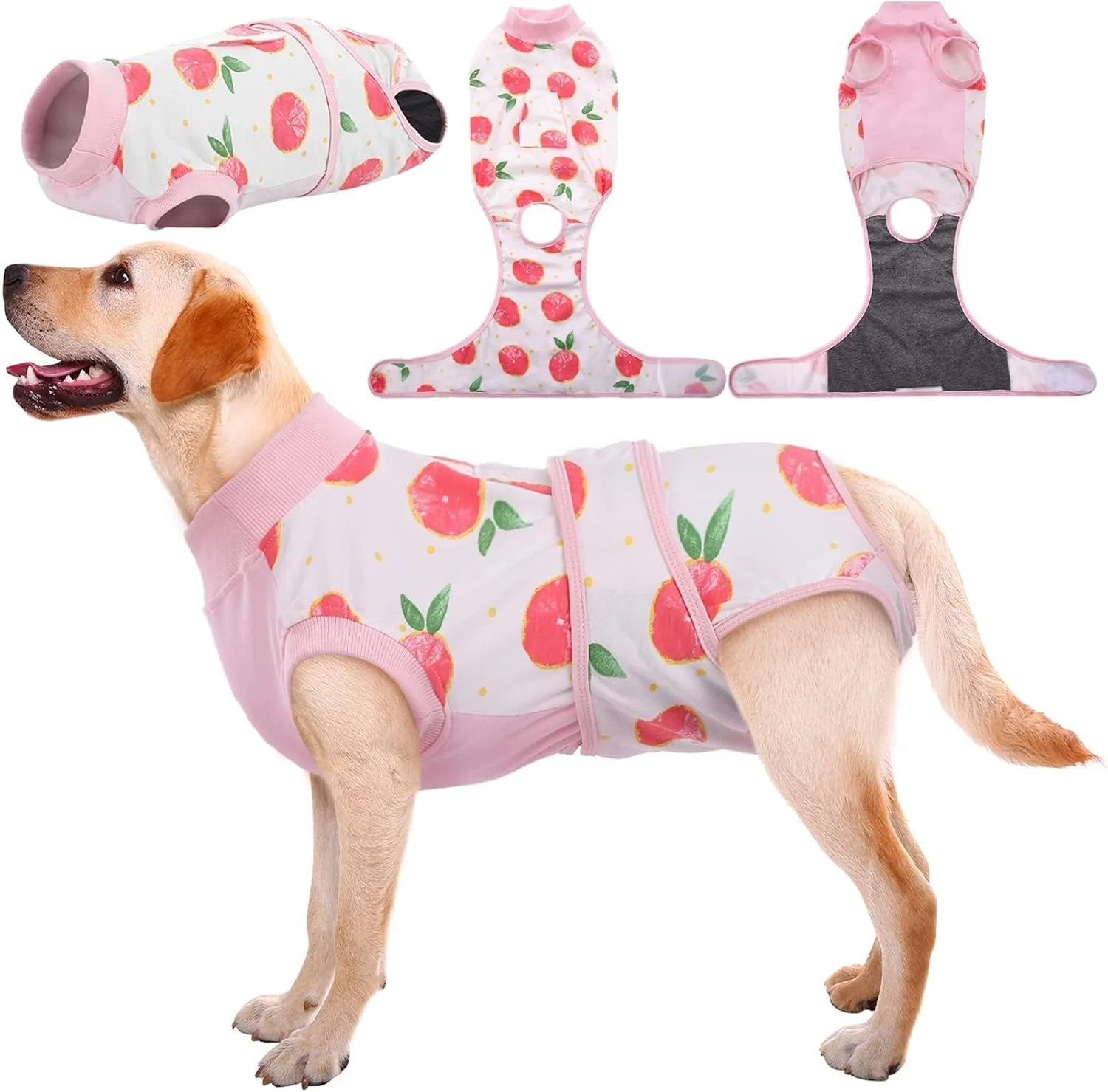 Environmentally Friendly Kuoser Dog Onesie for Surgery Female Surgical Onesie for Dogs Female Male Post-Op Wear Recovery Suit for Dogs After Surgery Breathable Pet Surgery Suit Pink XL Soft