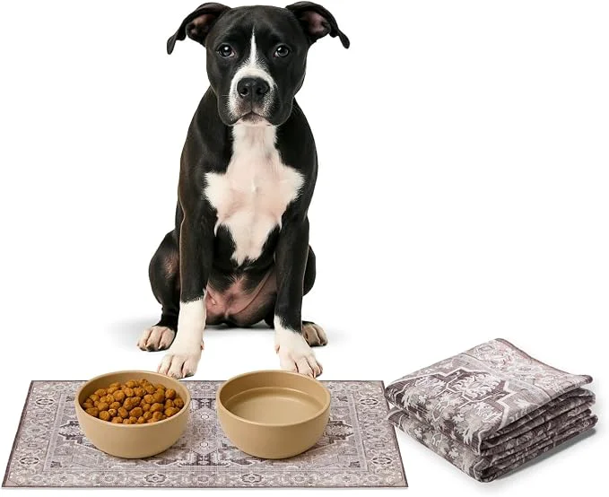 High-Quality LOVEWAG Waterproof 2-Pack Pet Feeding Mats Efficient