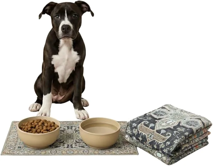 Advanced LOVEWAG Waterproof 2-Pack Pet Feeding Mats Stylish