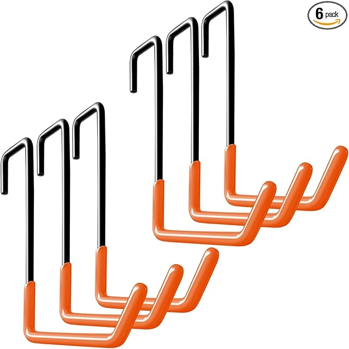 Genuine Rafter Hanger Large S Garage Hooks Bike Storage System Holder Organizer with Non Slip Coating for Organizing Hanging Basket Ladders Bicycle Wheel Ropes and Bulk Items 6Pack Orange About ThisOverview Easy-to-Use