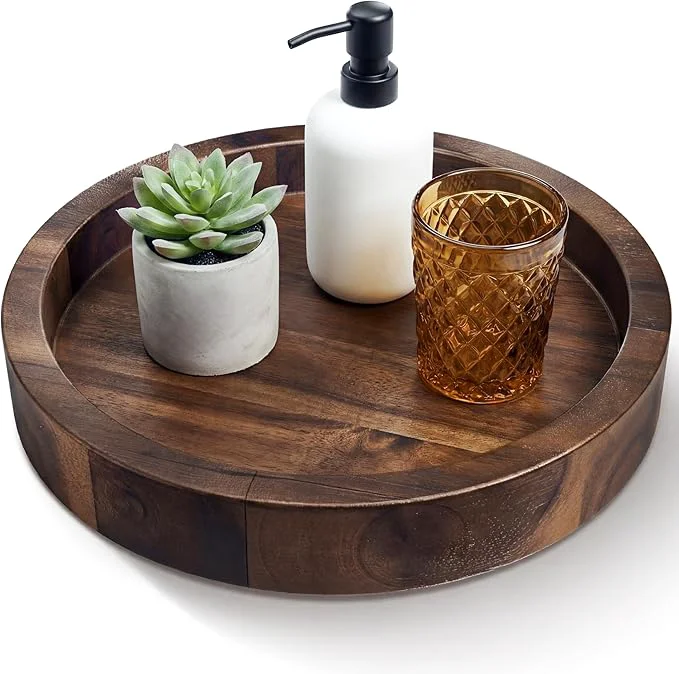Innovative 13 Acacia Lazy Susan Turntable for Table - Wooden Charcuterie Boards Cheese Board - Extra Large Lazy Susan Organizer - Kitchen Turntable for Cabinet Pantry 13 Inch Walnut About ThisOverview Exceptional